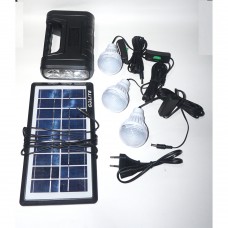 Sistem solar de iluminat pentru casa cu 3 becuri led panou solar acumulator portabil