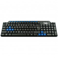 Tastatura Multimedia negru albastru ultra portabil 40cm 