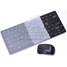 Tastatura Mouse Wireless Mini,protectie,silicon,culoare negru