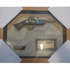 Tablou Panoplie arme 1 pistol 2 gloante si 1 barca