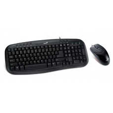 Kit wired genius usb tastatura 104 taste concave + mouse optic 1000dpi 3 butoane black Smart km-200 smartgenius app 31330003400 