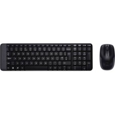 Kit wireless logitech tastatura wireless K220 + mouse wireless 3 butoane M150 black Mk220 920-003168