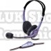 Casti genius hs-04s  cu fir standard utilizare multimedia microfon pe brat conectare prin jack 3.5 mm x 2 negru 