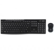 Kit wireless logitech tastatura wireless multimedia + mouse wireless 3 butoane black Mk270 920-004508 