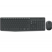 Kit wireless logitech tastatura wireless multimedia + mouse wireless 3 butoane black Mk235 920-007931 