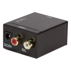 Convertor audio logilink intrare: 1 x toslink 1 x coaxial iesire: 2 x rca  24-bit 96khz alimentator extern 5v / 1a black