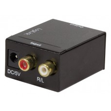 Convertor audio logilink intrare: 2 x rca iesire: 1 x toslink 1 x coaxial 48khz alimentator extern 5v / 1a black
