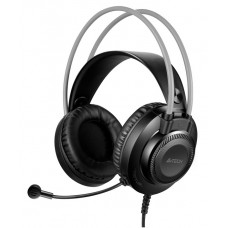 Casti a4tech cu fir tip standard utilizare multimedia pc and more microfon pe casca gri jack 3.5  fh200i-gr
