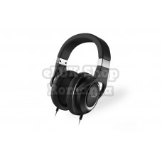 Casti genius hs-610  cu fir standard utilizare multimedia microfon pe casca conectare prin jack 3.5 mm negru 