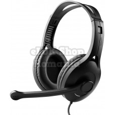 Casti edifier cu fir standard utilizare multimedia call center microfon pe casca conectare prin usb 2.0 negru k800-bk 