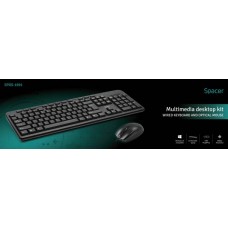 Kit wired spacer usb tastatura multimedia Spkb-169 + mouse optic Spmo-m11 black Spds-1691 /45505412