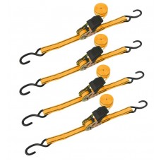 Set 4 benzi cu clichet 25mmx5 m galben/negru Industrial