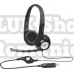 Casti logitech h390  cu fir standard utilizare multimedia call center microfon pe brat conectare prin usb 2.0 negru 