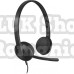 Casti logitech h340  cu fir standard utilizare multimedia call center microfon pe brat conectare prin usb 2.0 negru 