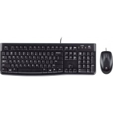 Kit wired logitech usb tastatura + mouse optic 1000dpi 3 butoane B110 black Mk120 920-002563 
