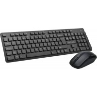 Kit tastatura si mouse delux Ka150+m136gx wireless 104 taste format standard mouse 3/1 butoane negru Ka150g