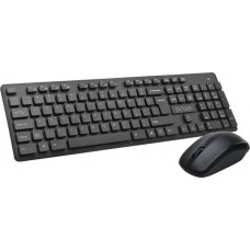 Kit tastatura si mouse delux Ka150+m136gx wireless 104 taste format standard mouse 3/1 butoane negru Ka150g