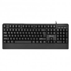 Tastatura delux cu fir 104 taste format standard usb negru K6700u-bk